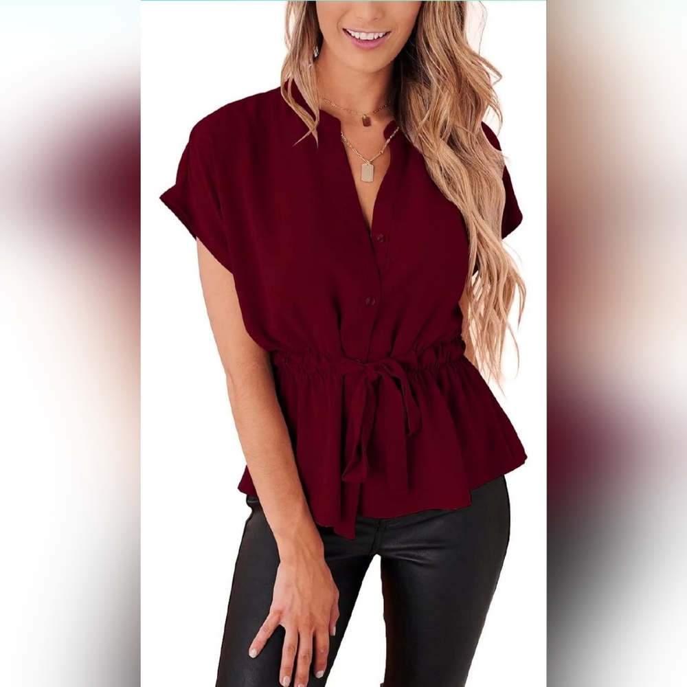 Amazon Burgundy Women's Blouse